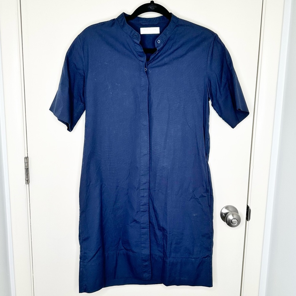 Everlane Navy Blue Shirt Dress